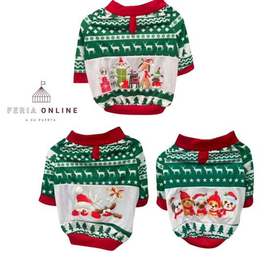 saco verde estampado de navidad