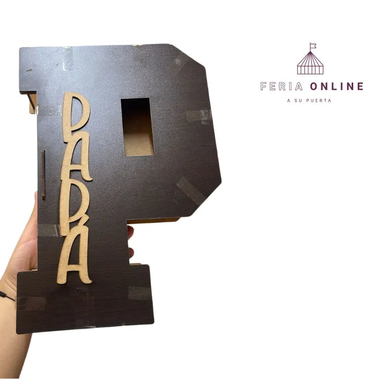 Caja letra P papá