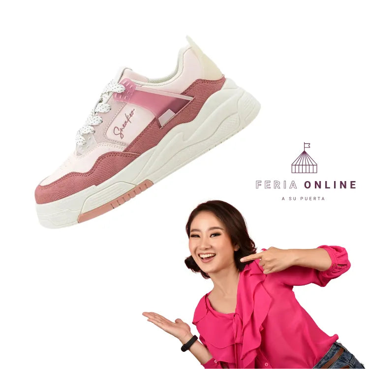Tenis Informal Cauchos F2F Rosa