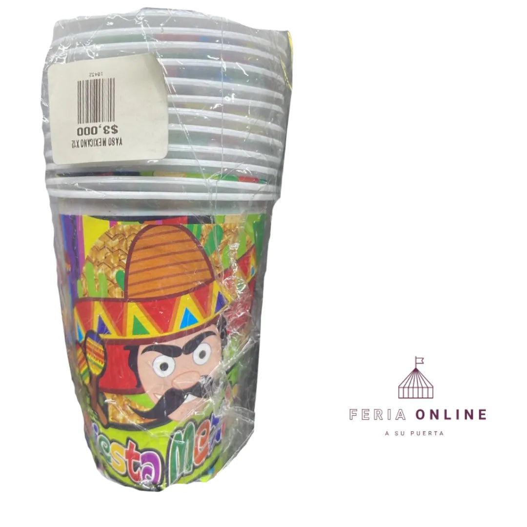 Vasos Fiesta Motivos Adultos