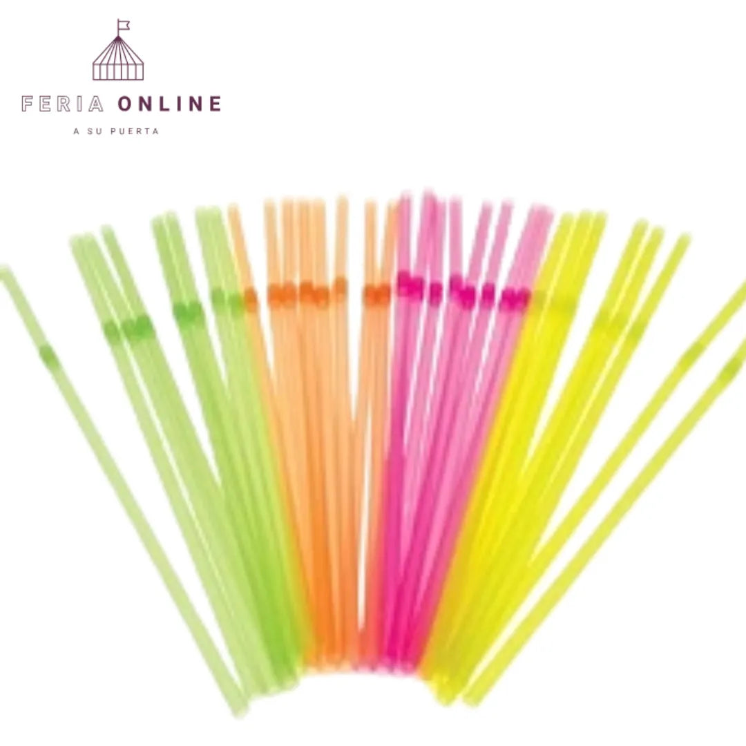 Pitillo Flexible colores