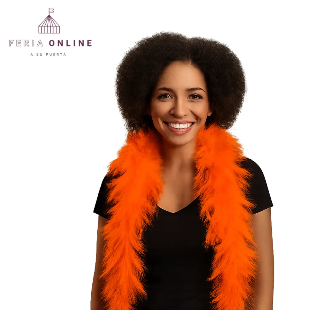 BOA de plumas naranja