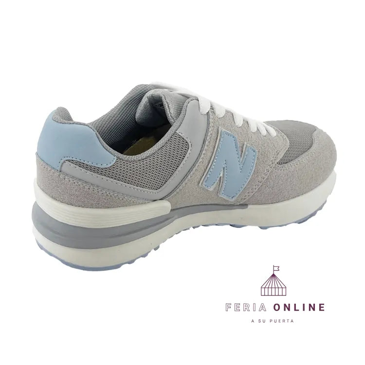 Tennis para Dama New Balance Gris-Celeste