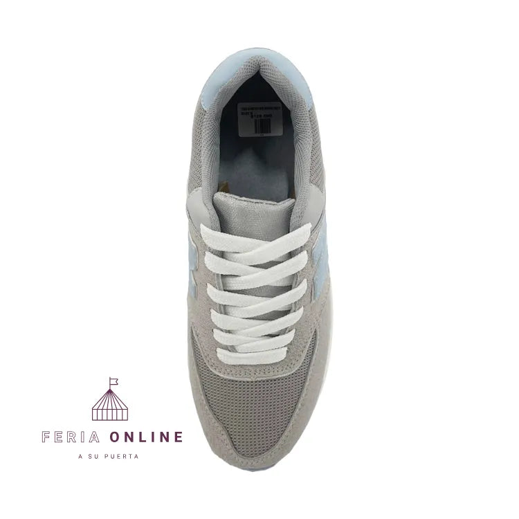 Tennis para Dama New Balance Gris-Celeste