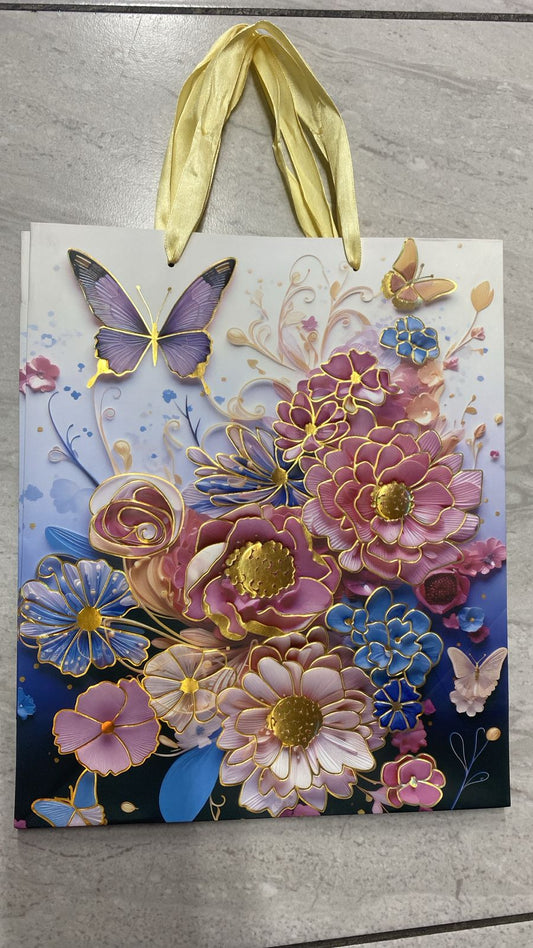 Bolsa De Regalo Flor Mariposa 25X30