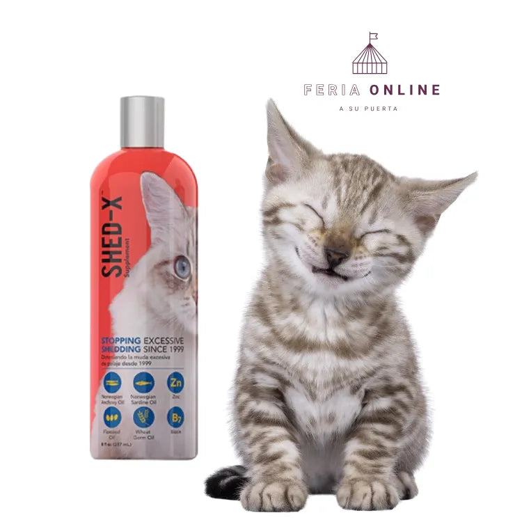 Shed X 8 Oz Suplemento nutricional líquido para gatos