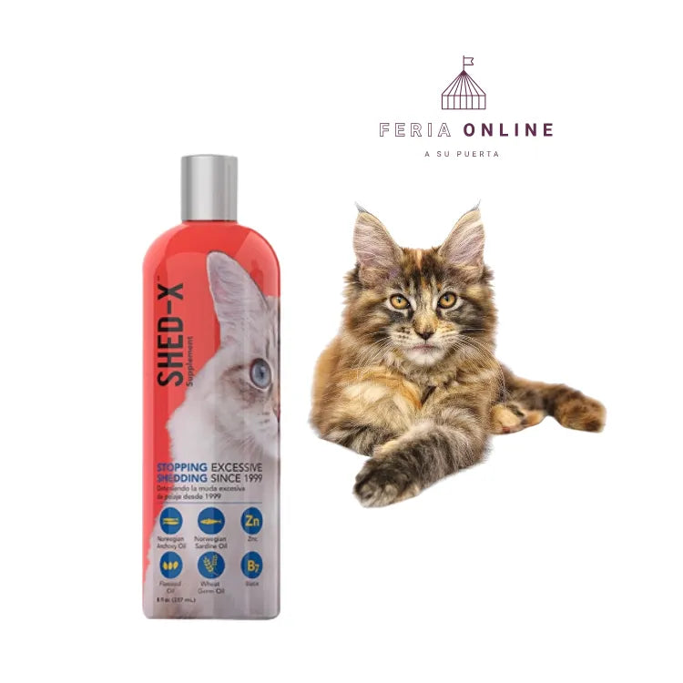 Shed X 8 Oz Suplemento nutricional líquido para gatos