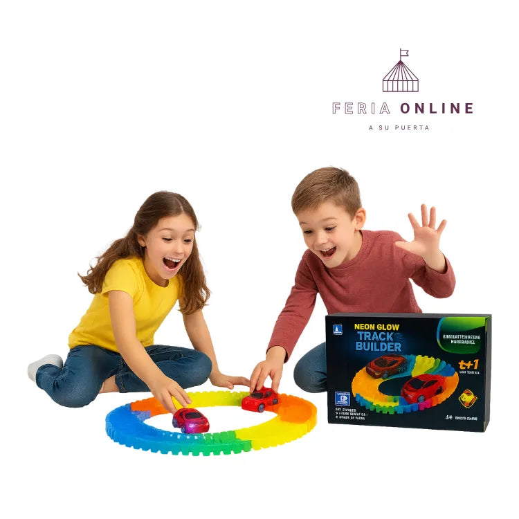 Pista LED de Carros Dinosaurio 40PCS.