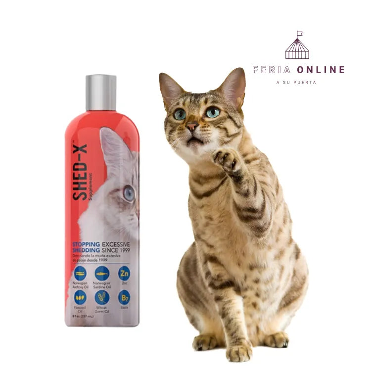 Shed X 8 Oz Suplemento nutricional líquido para gatos