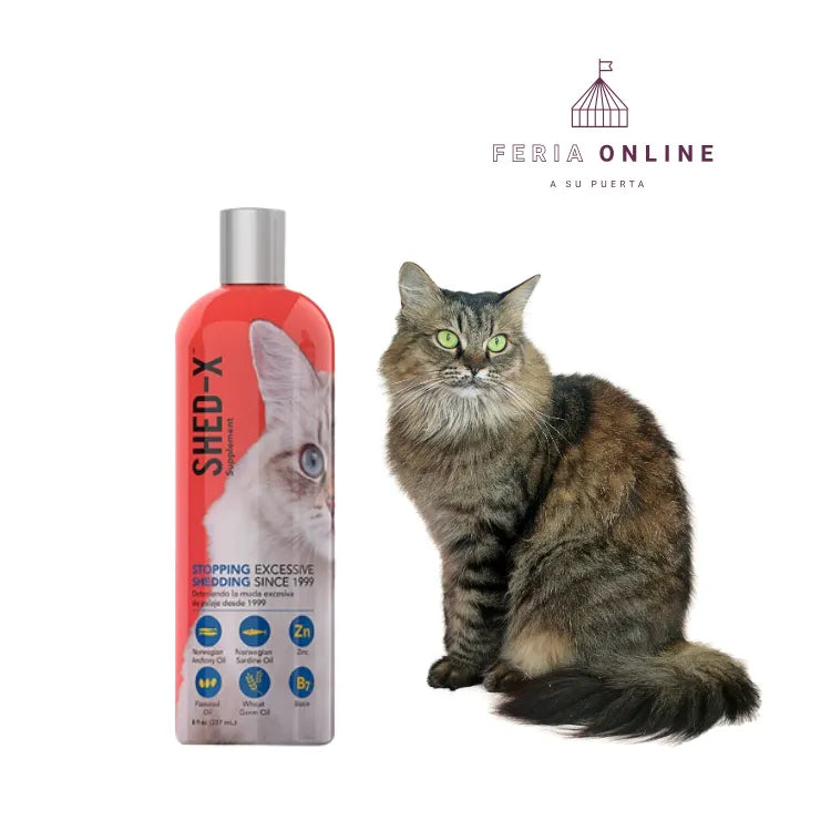 Shed X 8 Oz Suplemento nutricional líquido para gatos
