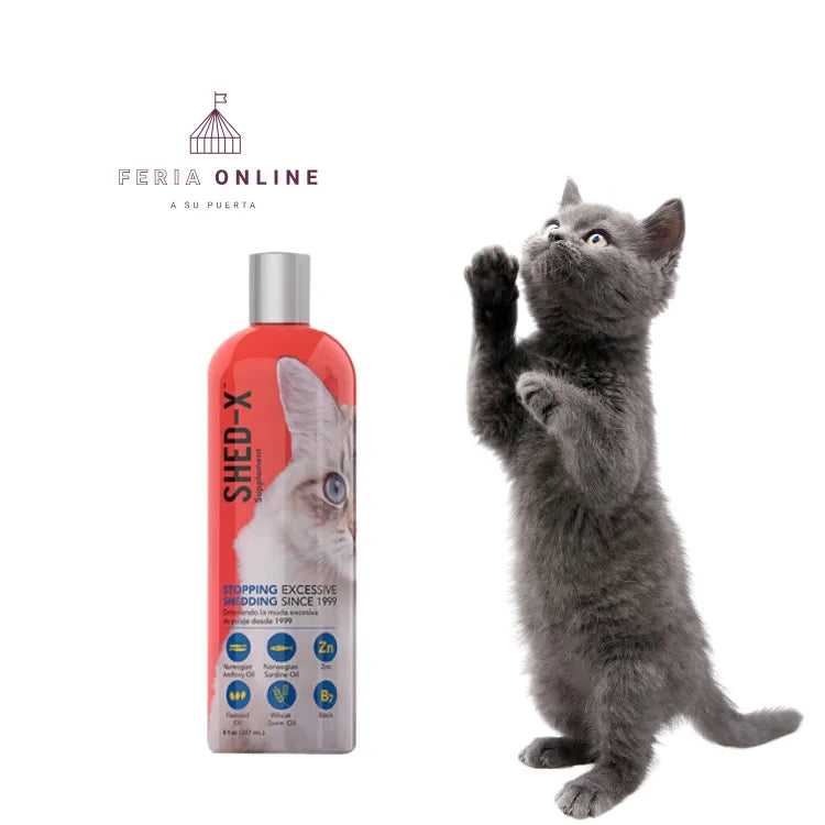 Shed X 8 Oz Suplemento nutricional líquido para gatos