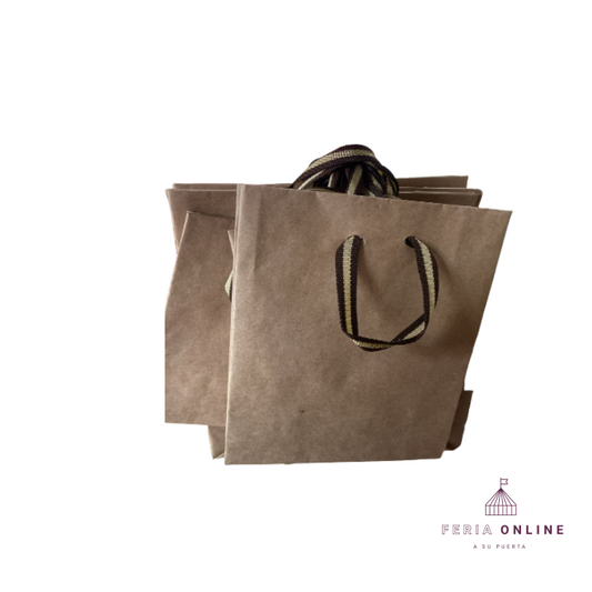 Bolsa De regalo Kraft Lisa Pequeña Eco