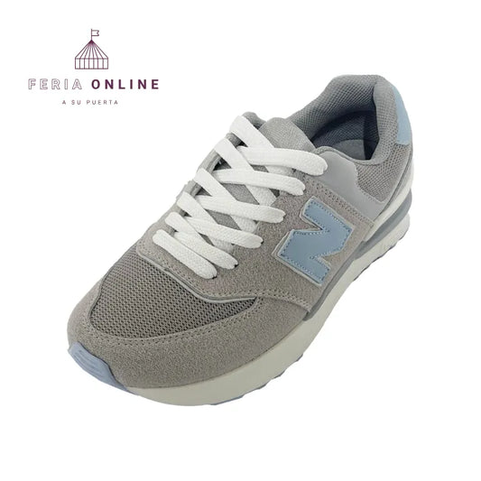 Tennis para Dama New Balance Gris-Celeste