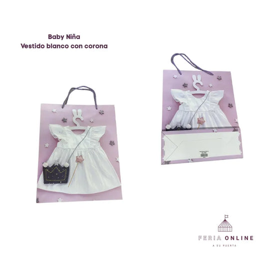 Bolsa De Regalo 26X32 Baby Niña Oso