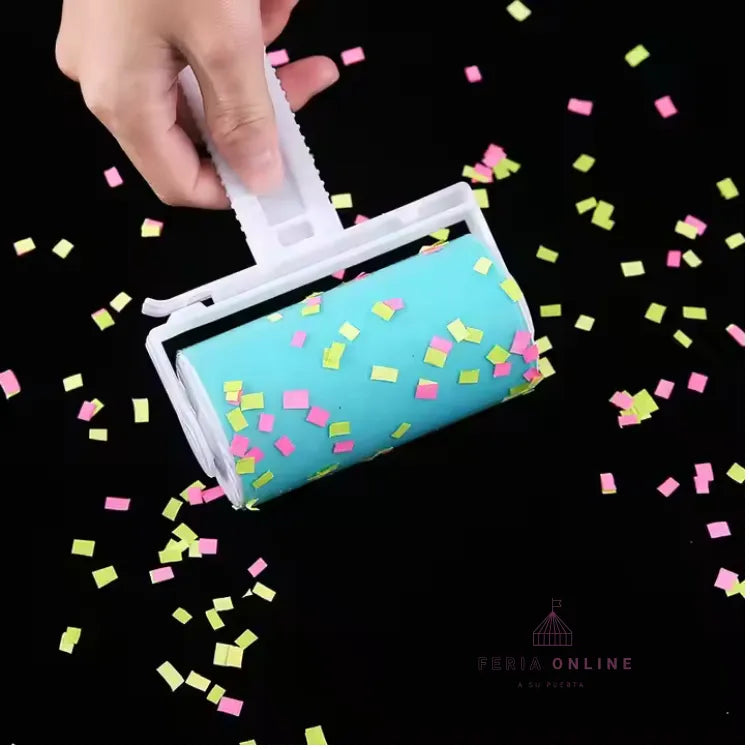 Limpiador Quita Pelos Con 2 Repuestos 20.5*9.5*4CM, rollo de 60 piezas