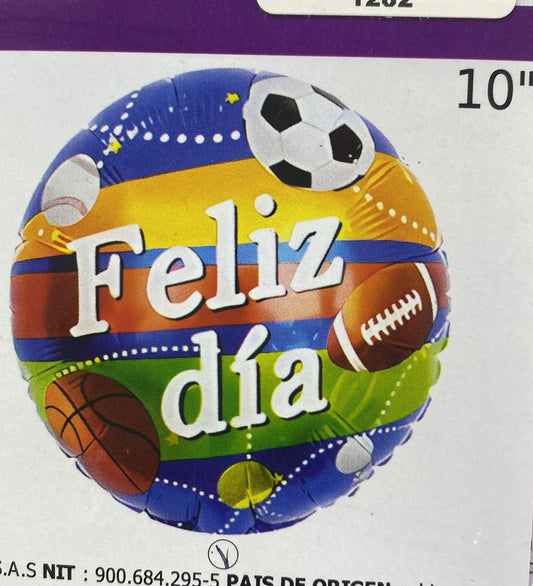 GLOBO FELIZ DIA 10" BALONES