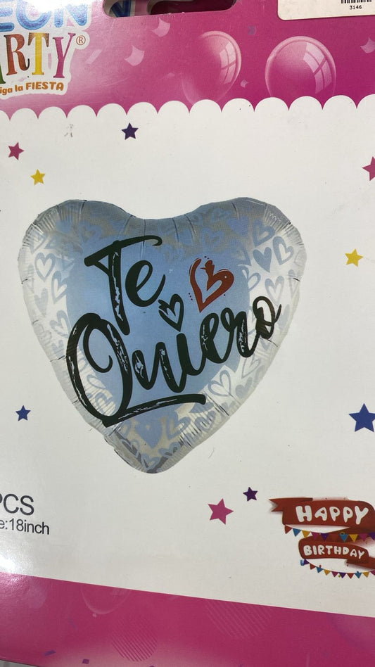 globo metalizado corazon te quiero