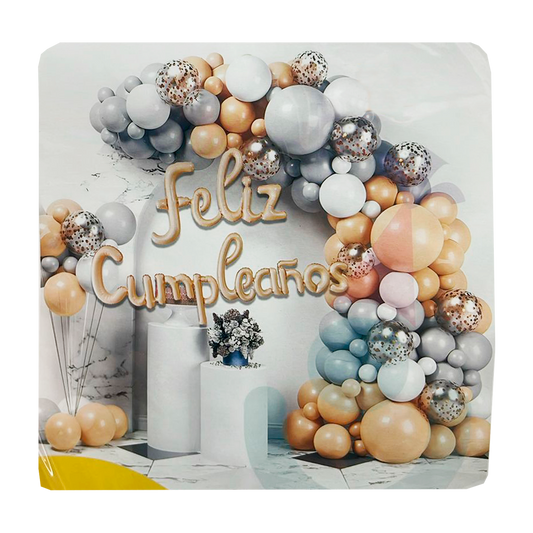 Bouquet Completo Feliz Cumpleaños Arena | Plata