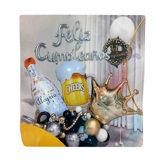 Bouquet de Piso Feliz Cumpleaños Cheers