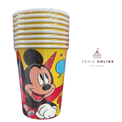 Vaso Desechable MIckey X8