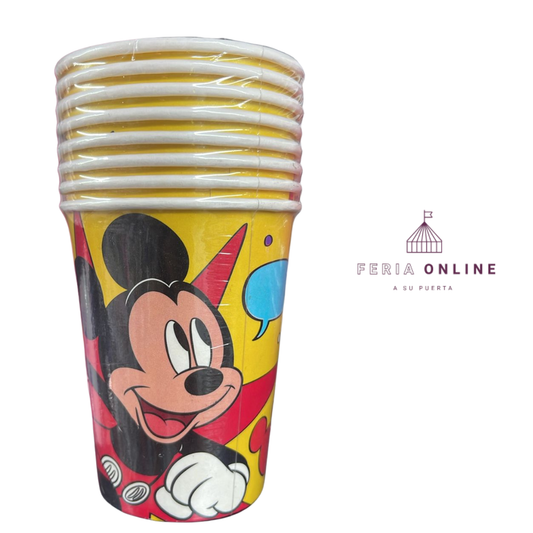 Vaso Desechable MIckey X8