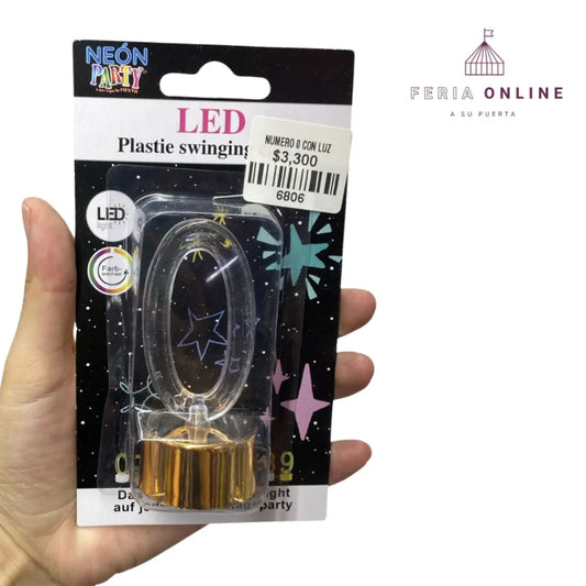 Velas números con luz Led