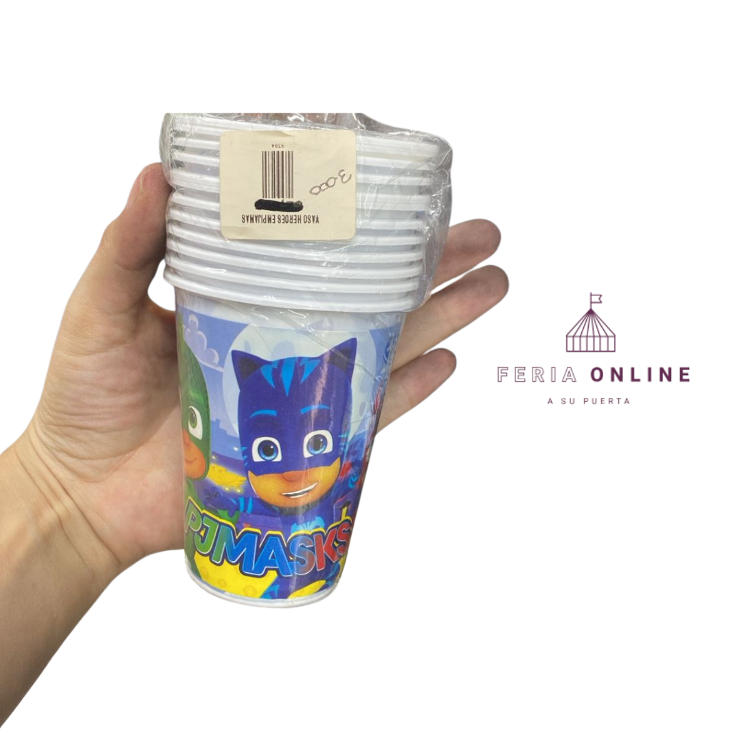 Vaso Desechable Heroes En Pijama