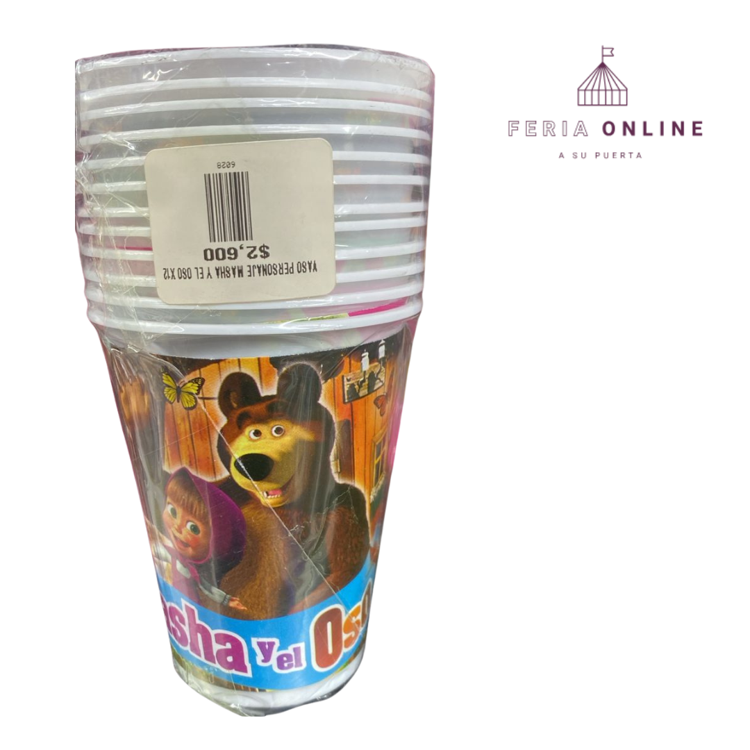 Vaso Desechable Masha Y El Oso