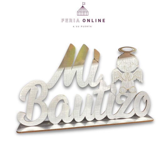 Letrero 15CM Mi Bautizo Para Niño