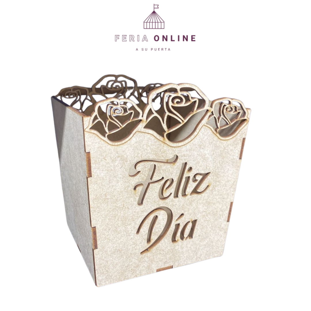 Ancheta Canasta Rosas-Crudo