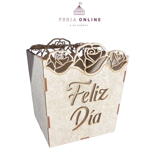 Ancheta Canasta Rosas-Crudo