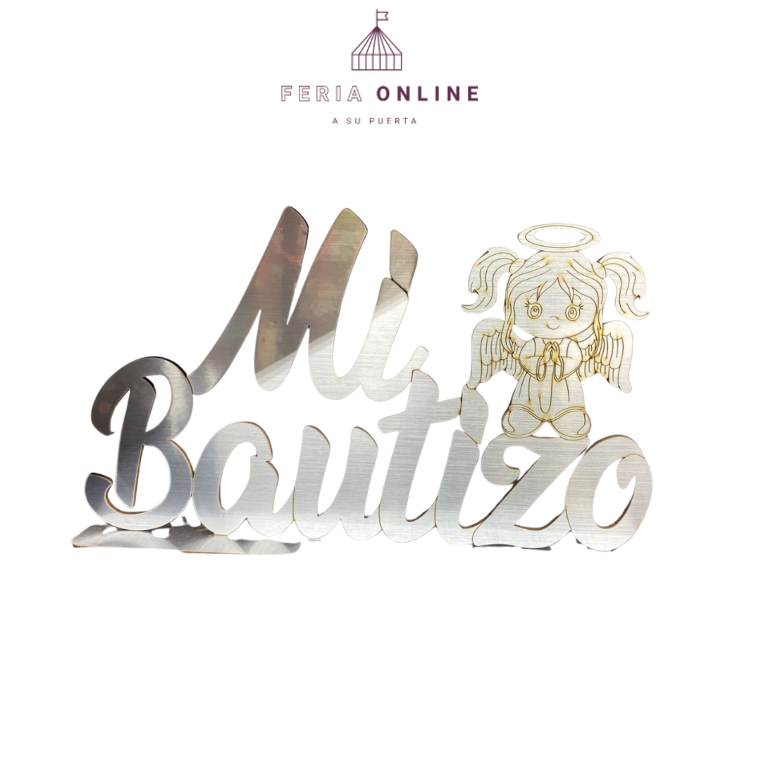 Letrero 15CM Mi Bautizo Para Niña