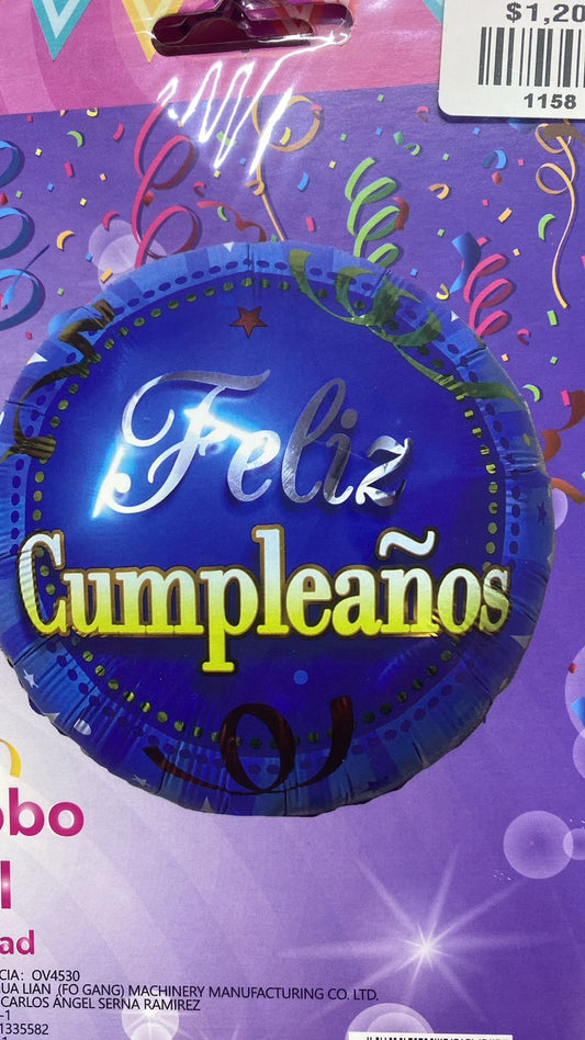 globo feliz cumpleaños 18 inch