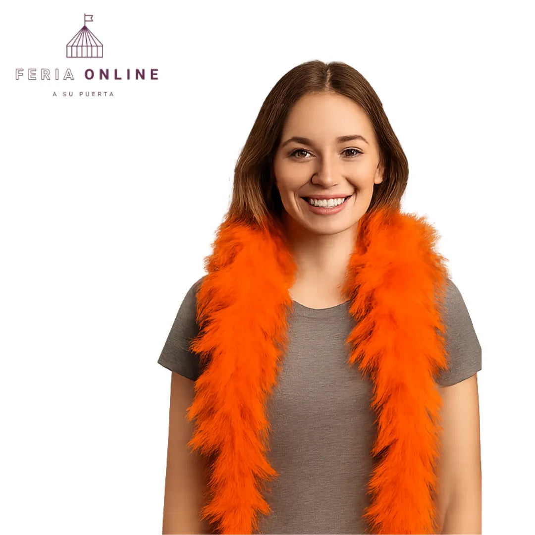 BOA de plumas naranja