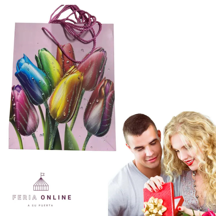 BOLSA DE REGALO TULIPAN MIRELLA 26X32