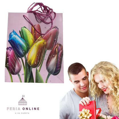 BOLSA DE REGALO TULIPAN MIRELLA 26X32