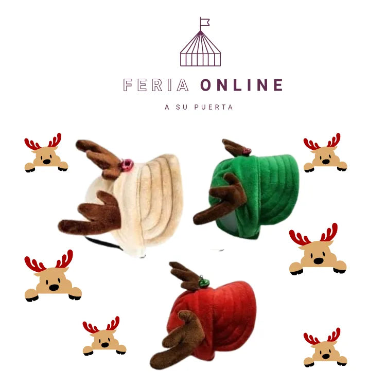 Gorra de Reno para Mascotas