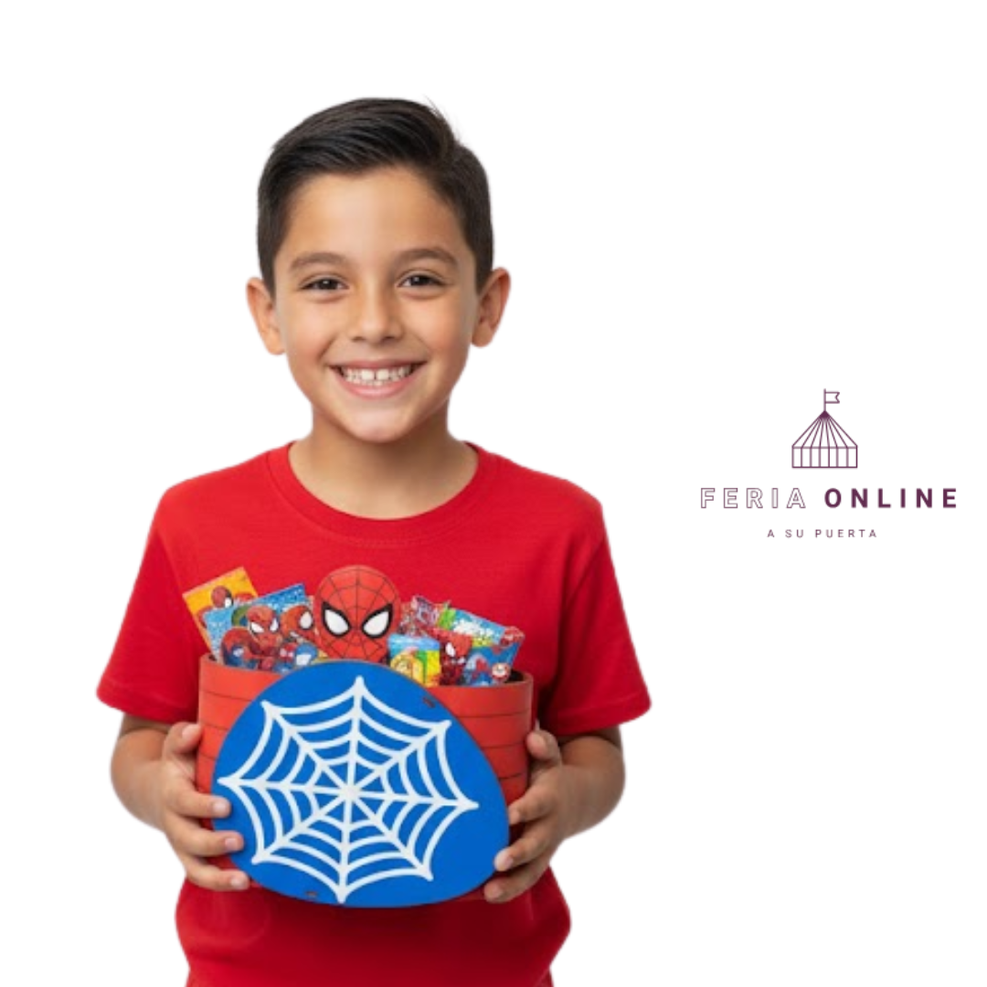 Caja Madera De SpiderMan