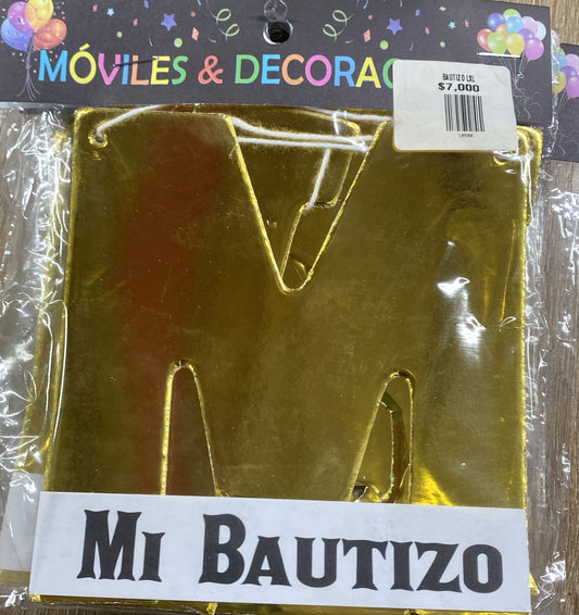 letrero bautizo