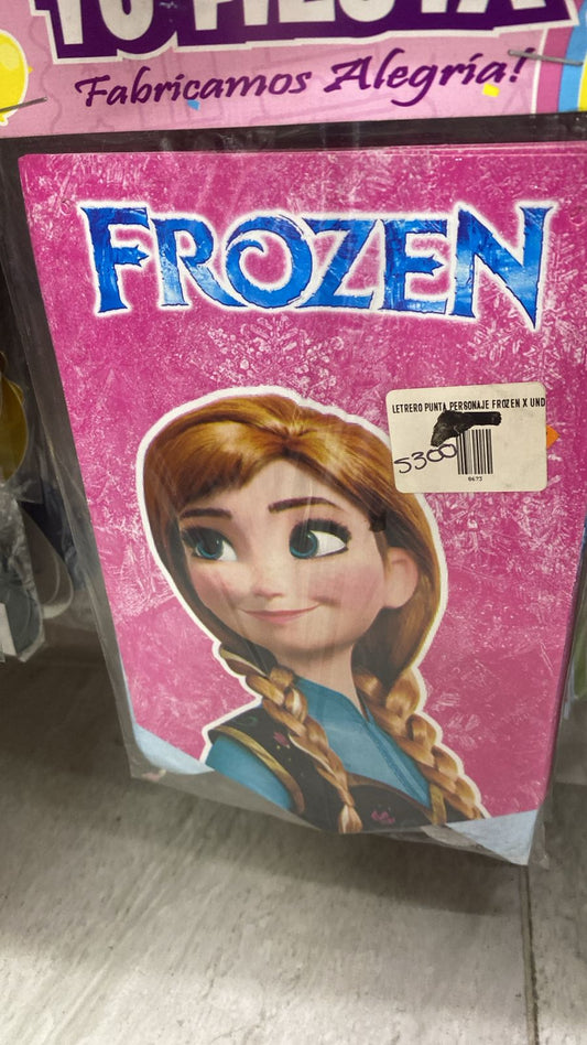 LETRERO PUNTA PERSONAJE FROZEN