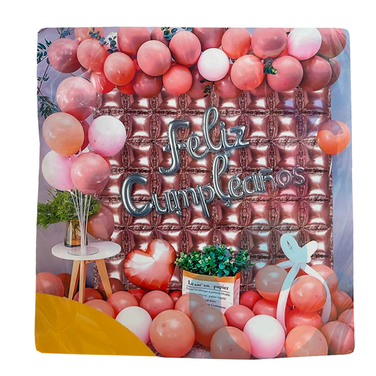 Bouquet Completo Feliz Cumpleaños Rosado