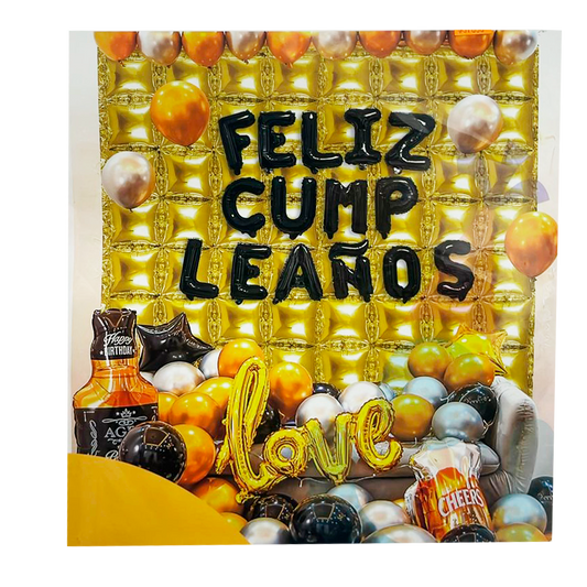 Bouquet Completo Feliz Cumpleaños Licor