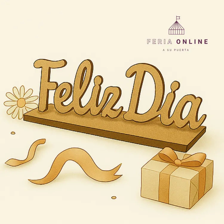 Letrero feliz día crudo