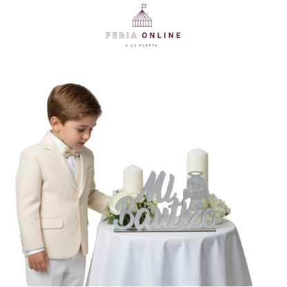 Letrero 15CM Mi Bautizo Para Niño