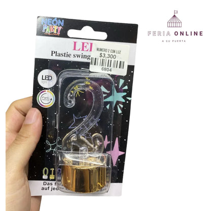 Velas números con luz Led