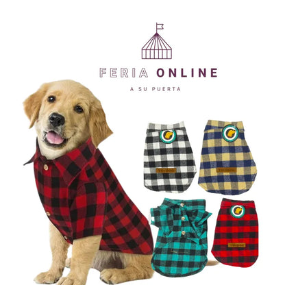 Camisa Leñadora para Mascotas