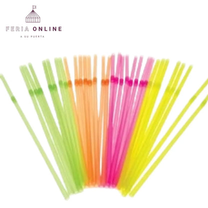 Pitillo Flexible colores