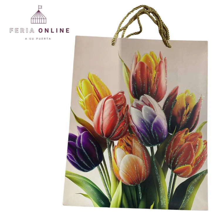 BOLSA DE REGALO TULIPAN MIRELLA 26X32