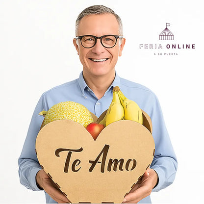 Canasta corazón 20x8 - crudo