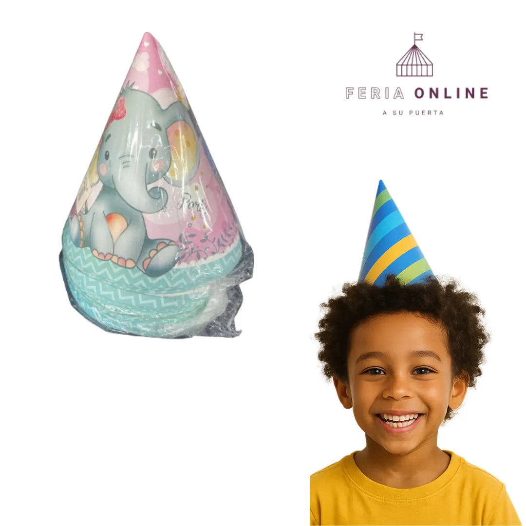 gorros cumpleaños x12